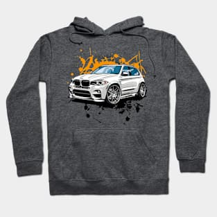 SUV Vehicles in Graffiti Cartoon Style Hoodie